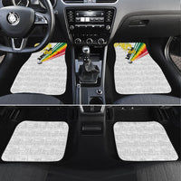 Personalized Ghana Soccer Elephant Car Mats Ghana Flag Kente Football Player - Cassia Fistula Flower
