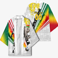 Personalized Ghana Soccer Elephant Kimono Ghana Flag Kente Football Player - Cassia Fistula Flower