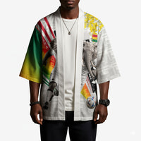 Personalized Ghana Soccer Elephant Kimono Ghana Flag Kente Football Player - Cassia Fistula Flower