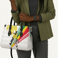 Personalized Ghana Soccer Elephant Leather Bag Ghana Flag Kente Football Player - Cassia Fistula Flower