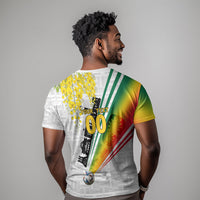 Personalized Ghana Soccer Elephant T shirt Ghana Flag Kente Football Player - Cassia Fistula Flower