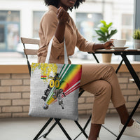 Personalized Ghana Soccer Elephant Tote Bag Ghana Flag Kente Football Player - Cassia Fistula Flower
