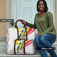 Personalized Ghana Soccer Elephant Travel Bag Ghana Flag Kente Football Player - Cassia Fistula Flower