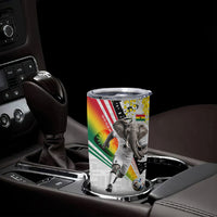 Personalized Ghana Soccer Elephant Tumbler Cup Ghana Flag Kente Football Player - Cassia Fistula Flower