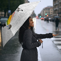 Personalized Ghana Soccer Elephant Umbrella Ghana Flag Kente Football Player - Cassia Fistula Flower