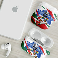 Personalized Ghana Soccer Eagle AirPods Case Ghana Flag Kente - Black Stars Football Stadium Graphic