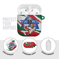 Personalized Ghana Soccer Eagle AirPods Case Ghana Flag Kente - Black Stars Football Stadium Graphic