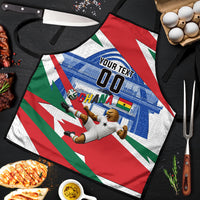 Personalized Ghana Soccer Eagle Apron Ghana Flag Kente - Black Stars Football Stadium Graphic