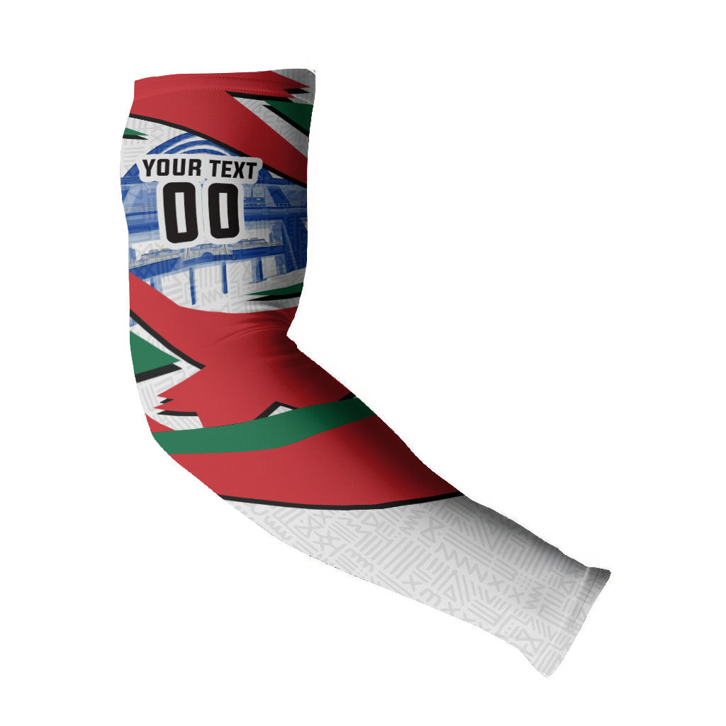 Personalized Ghana Soccer Eagle Arm Sleeves Ghana Flag Kente - Black Stars Football Stadium Graphic