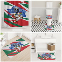 Personalized Ghana Soccer Eagle Bathroom Set Ghana Flag Kente - Black Stars Football Stadium Graphic