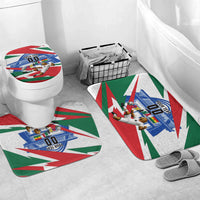 Personalized Ghana Soccer Eagle Bathroom Set Ghana Flag Kente - Black Stars Football Stadium Graphic