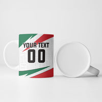 Personalized Ghana Soccer Eagle Ceramic Mug Ghana Flag Kente - Black Stars Football Stadium Graphic
