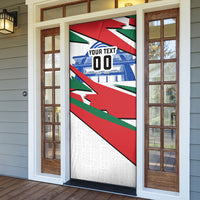 Personalized Ghana Soccer Eagle Door Cover Ghana Flag Kente - Black Stars Football Stadium Graphic