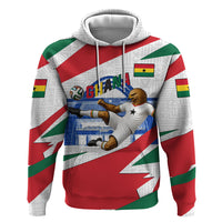 Personalized Ghana Soccer Eagle Hoodie Ghana Flag Kente - Black Stars Football Stadium Graphic