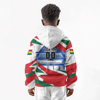 Personalized Ghana Soccer Eagle Kid Hoodie Ghana Flag Kente - Black Stars Football Stadium Graphic