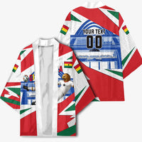 Personalized Ghana Soccer Eagle Kimono Ghana Flag Kente - Black Stars Football Stadium Graphic