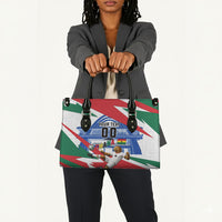 Personalized Ghana Soccer Eagle Leather Bag Ghana Flag Kente - Black Stars Football Stadium Graphic
