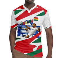 Personalized Ghana Soccer Eagle Rugby Jersey Ghana Flag Kente - Black Stars Football Stadium Graphic