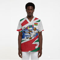 Personalized Ghana Soccer Eagle Scrub Top Ghana Flag Kente - Black Stars Football Stadium Graphic