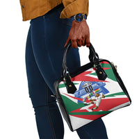 Personalized Ghana Soccer Eagle Shoulder Handbag Ghana Flag Kente - Black Stars Football Stadium Graphic