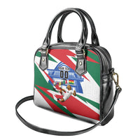 Personalized Ghana Soccer Eagle Shoulder Handbag Ghana Flag Kente - Black Stars Football Stadium Graphic