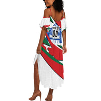 Personalized Ghana Soccer Eagle Summer Maxi Dress Ghana Flag Kente - Black Stars Football Stadium Graphic