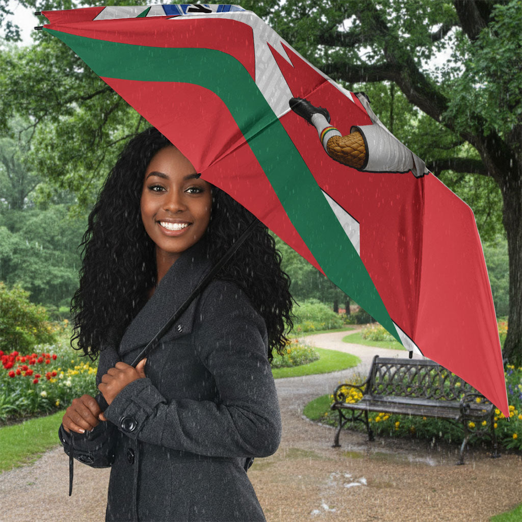 Personalized Ghana Soccer Eagle Umbrella Ghana Flag Kente - Black Stars Football Stadium Graphic