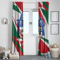 Personalized Ghana Soccer Eagle Window Curtain Ghana Flag Kente - Black Stars Football Stadium Graphic