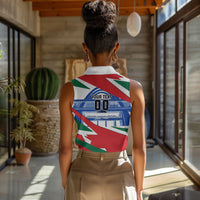 Personalized Ghana Soccer Eagle Women Sleeveless Polo Shirt Ghana Flag Kente - Black Stars Football Stadium Graphic