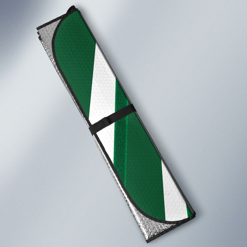 Personalized Saudi Arabia Football Auto Sun Shade Green Lion Run of Champions