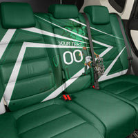 Personalized Saudi Arabia Football Back Car Seat Cover Green Lion Run of Champions