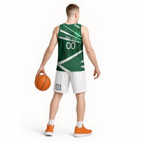 Personalized Saudi Arabia Football Basketball Jersey Green Lion Run of Champions