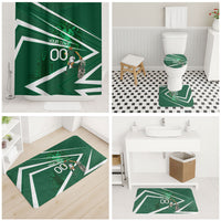Personalized Saudi Arabia Football Bathroom Set Green Lion Run of Champions