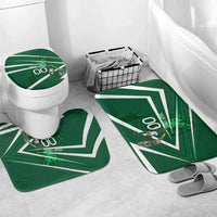 Personalized Saudi Arabia Football Bathroom Set Green Lion Run of Champions