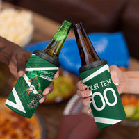Personalized Saudi Arabia Football 4 in 1 Can Cooler Tumbler Green Lion Run of Champions