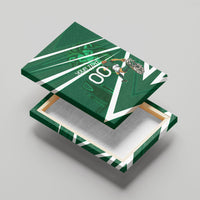 Personalized Saudi Arabia Football Canvas Wall Art Green Lion Run of Champions