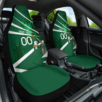 Personalized Saudi Arabia Football Car Seat Cover Green Lion Run of Champions