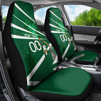 Personalized Saudi Arabia Football Car Seat Cover Green Lion Run of Champions