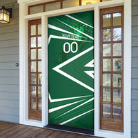 Personalized Saudi Arabia Football Door Cover Green Lion Run of Champions