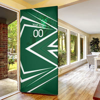 Personalized Saudi Arabia Football Door Cover Green Lion Run of Champions