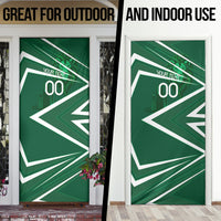 Personalized Saudi Arabia Football Door Cover Green Lion Run of Champions
