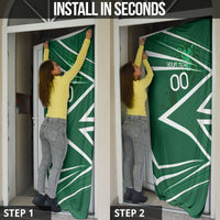 Personalized Saudi Arabia Football Door Cover Green Lion Run of Champions