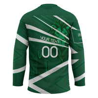 Personalized Saudi Arabia Football Hockey Jersey Green Lion Run of Champions