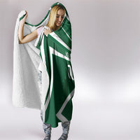 Personalized Saudi Arabia Football Hooded Blanket Green Lion Run of Champions