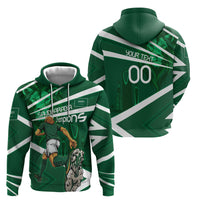 Personalized Saudi Arabia Football Hoodie Green Lion Run of Champions