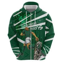 Personalized Saudi Arabia Football Hoodie Green Lion Run of Champions