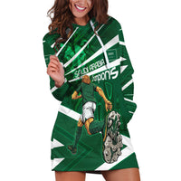 Personalized Saudi Arabia Football Hoodie Dress Green Lion Run of Champions
