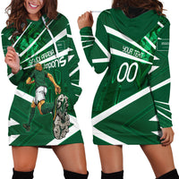 Personalized Saudi Arabia Football Hoodie Dress Green Lion Run of Champions