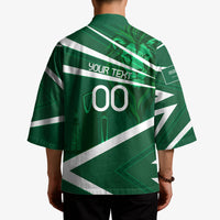 Personalized Saudi Arabia Football Kimono Green Lion Run of Champions