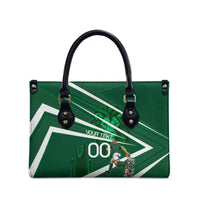 Personalized Saudi Arabia Football Leather Bag Green Lion Run of Champions